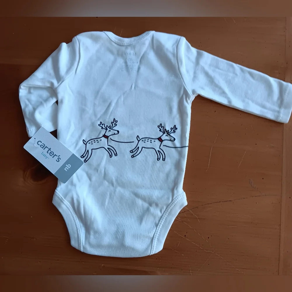 NWT Carter's Santa Christmas Onesie NB